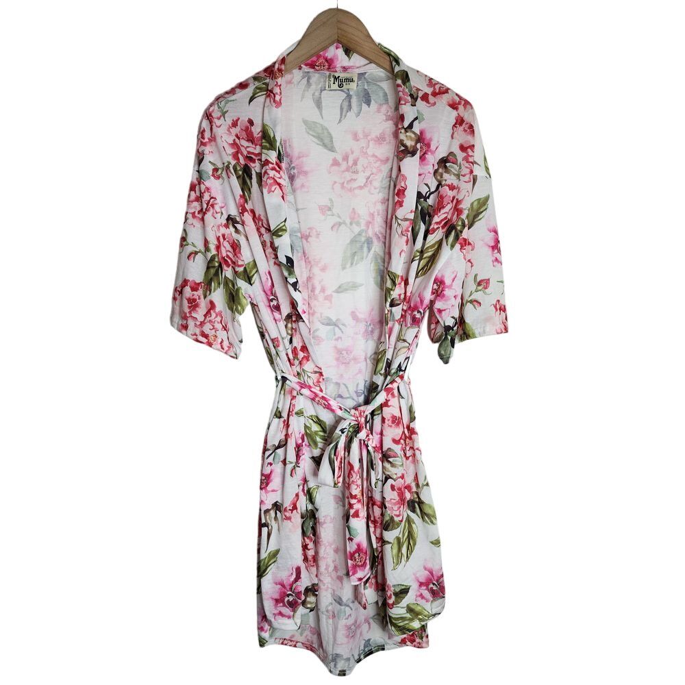 Show Me Your Mumu Robe Women's One Size Floral Pink White‎